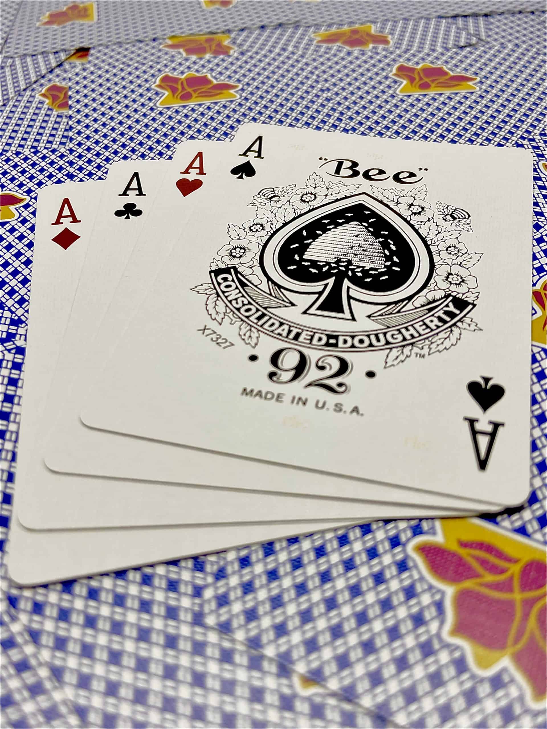 Bee Lotus Casino Playing Cards Bricks - Blue - Image 3