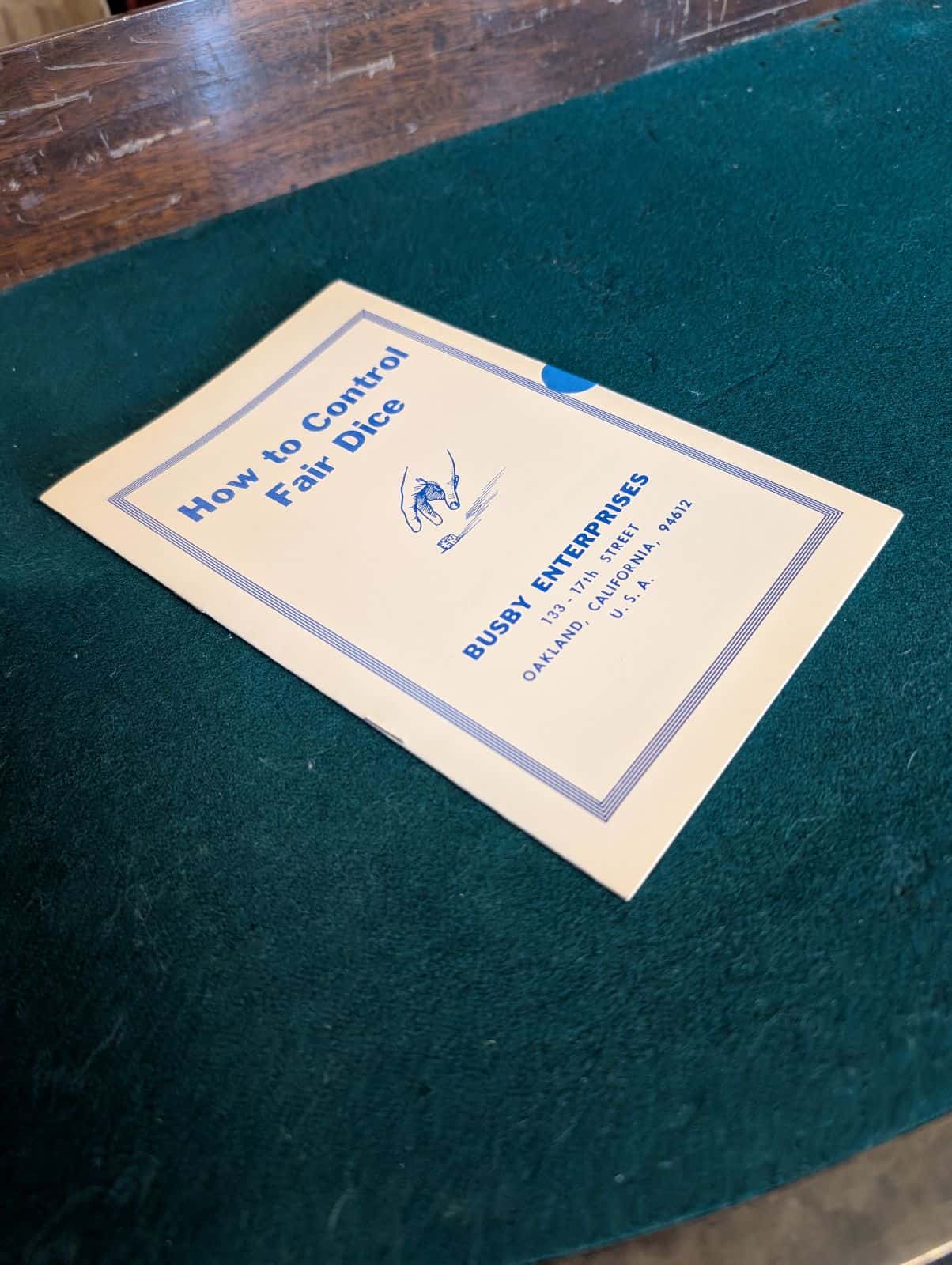 How to Control Fair Dice by Jeff Busby Enterprises